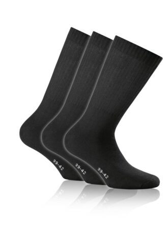 Rohner Socken basic, Sport fest 3er Pack Farbe schwarz